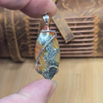 Golden Marcasite Carnelian Pendant – Ombre Flame in Sterling Silver