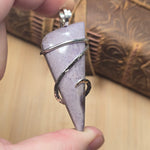 Purple Burro Creek Moss Agate Pendant – Hammered Sterling Silver - Rock Your World 