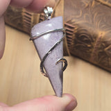 Purple Burro Creek Moss Agate Pendant – Hammered Sterling Silver - Rock Your World 