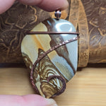 Disaster Peak Picture Jasper Pendant - Oregon Scenic Stone in Copper