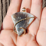 Sagenite Agate in 14kt Yellow Gold Filled Pendant - Full Spray!