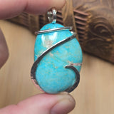 Desert Sky Blue Vintage Turquoise Pendant – Sterling Silver - Rock Your World 