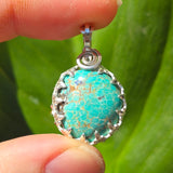 Kingman Turquoise Pendant – 23ct Estate Stone - Sterling Silver Claw Embrace - Rock Your World 