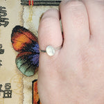 Oval Blue Glow Rainbow Moonstone Ring in Sterling Silver Ring Sz 8.75