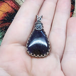 Bloodshot Iolite Sterling Silver Pendant Necklace