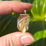 Carnelian Agate Pendant – Tension Wrapped in Sterling Silver