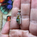 Rainbow Sparkles Boulder Opal Pendant in Sterling Silver