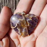 Lace Ametrine Heart Pendant in 14kt Yellow Gold Fill