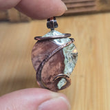 Velvet Basin Jasper Copper Pendant - Adobe Red, Sage Green & Cream