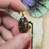 Cheetah Agate Pendant – Spotted Brazilian Stone from Apatite Mine