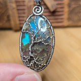 Tree of Life Pendant – Aurora Opal + Moss Agate Doublet in Sterling Silver