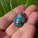 Tidewalker – Labradorite Sea Turtle Pendant in Sterling Silver