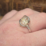 Raw Light Pink Oregon Sunstone Ring Size sz 11.5 - Sterling Silver