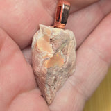 Raw Cantera Opal Pendant - Rose Gold Tone Bail