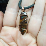 Australian Boulder Opal Pendant in 14kt Rose Gold Filled - Bright Drop