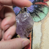 Raw Amethyst Pendant – Natural Crystal Chunk Necklace