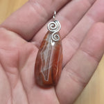 Carnelian Agate Pendant in Sterling Silver