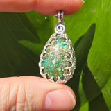 Kingman Turquoise Probably Pendant – Sterling Silver, Wild and Weird - Rock Your World 