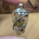 Water Clear Moss Agate Pendant – Forest Beneath Glass in Sterling Silver
