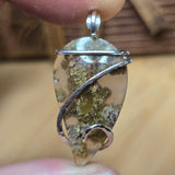 Water Clear Moss Agate Pendant – Forest Beneath Glass in Sterling Silver