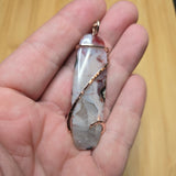 Parallax Agate Pendant in 14kt Rose Gold Fill