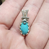 Robins Egg Blue Nevada Turquoise Pendant in Sterling Silver