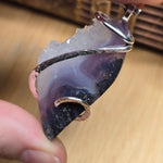 Purple Red Agate Crystal Pendant – Sterling Silver One-of-a-Kind