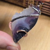 Purple Red Agate Crystal Pendant – Sterling Silver One-of-a-Kind