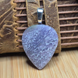 Grape Agate Pendant Botryoidal Texture - Silver Tone Bail