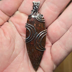 Utah Dinosaur Bone Pendant – Fossil Fire in Sterling Silver