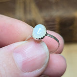 Electric Blue Flash Moonstone Ring sz 6.75 – Sterling Silver