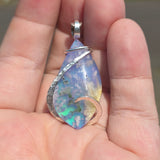 Mossy Sky Agate Pendant – Sterling & Aurora Opal Triplet - Rock Your World 