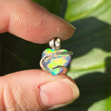 Aurora Opal Prism Heart Pendant – Sterling Silver