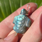 Driftglow – Labradorite Sea Turtle Pendant in Sterling Silver