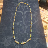 Precious Opal Handmade Chain and Bracelet Set in 14kt Yellow Gold Fill