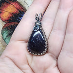 Bloodshot Iolite Sterling Silver Pendant Necklace