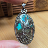 Tree of Life Pendant – Aurora Opal + Moss Agate Doublet in Sterling Silver