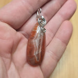 Carnelian Agate Pendant in Sterling Silver
