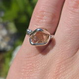 Raw Oregon Sunstone Ring with Schiller sz 6 - Sterling Silver