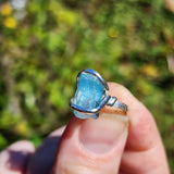 Raw Aquamarine Sterling Silver Ring Size 6 – Ocean Blue Clarity