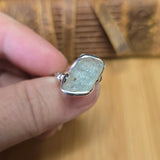 Aquamarine Sterling Silver Ring Size 7.5 – Raw Natural Crystal