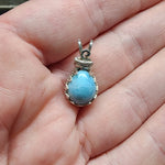 Petite Pastel Blue Larimar Pendant Sterling Silver