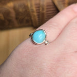 Natural Turquoise Ring sz 8 – Robin Egg Blue Stone in Sterling Silver