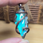 Marcasite Agate Aurora Opal Pendant – Recycled Copper