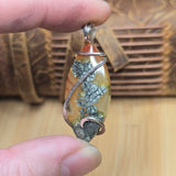 Golden Marcasite Carnelian Pendant – Ombre Flame in Sterling Silver