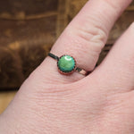 Turquoise Ring Size 9.5 – Apple Green to Teal Gradient in Copper + Silver