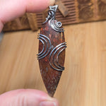 Utah Dinosaur Bone Pendant – Fossil Fire in Sterling Silver