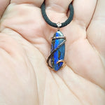 Australian Boulder Opal Pendant in 14kt Rose Gold Filled - Blue Beauty