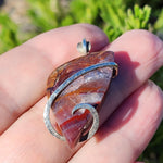Oregon Jelly Bean Haystack Butte Jasper Pendant in 14kt Rose Gold Filled Pendant