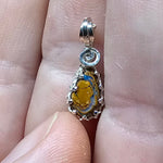 Tiny Drop Boulder Opal Pendant in Sterling Silver